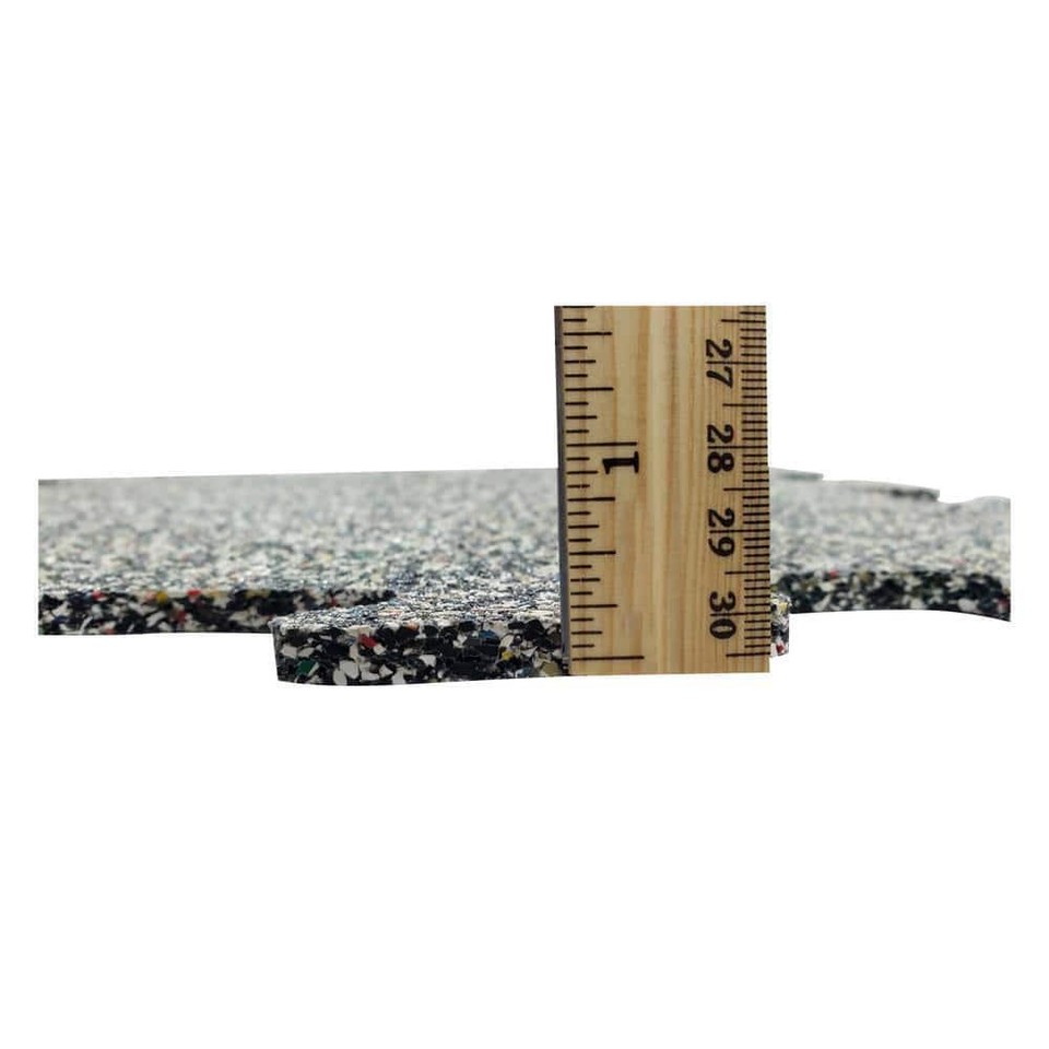 TrafficMaster Gym Flooring Tiles 18" x 18" Nike Grind Rubber Light Gray