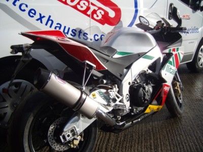 Aprilia RSV4 2009 - 2015 Titan Performance Motorrad Auspuff Schalldämpfer Rohr Dose