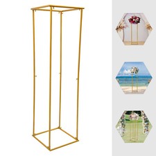 Metal Column Flower Stand Wedding Backdrop Stand Gold Flower Decor Props