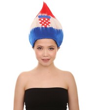 Women's Flag Troll Wigs Croatia Patriotic Character Cosplay Wigs HW-2942