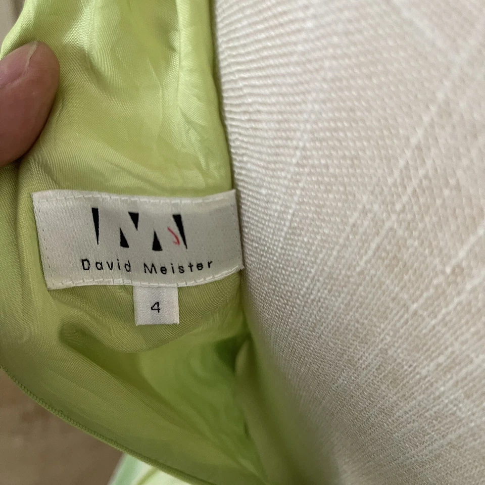 DAVID MEISTER Summer dress Lined Cotton Tank Belted Festival Vibe - Image 4 of 4