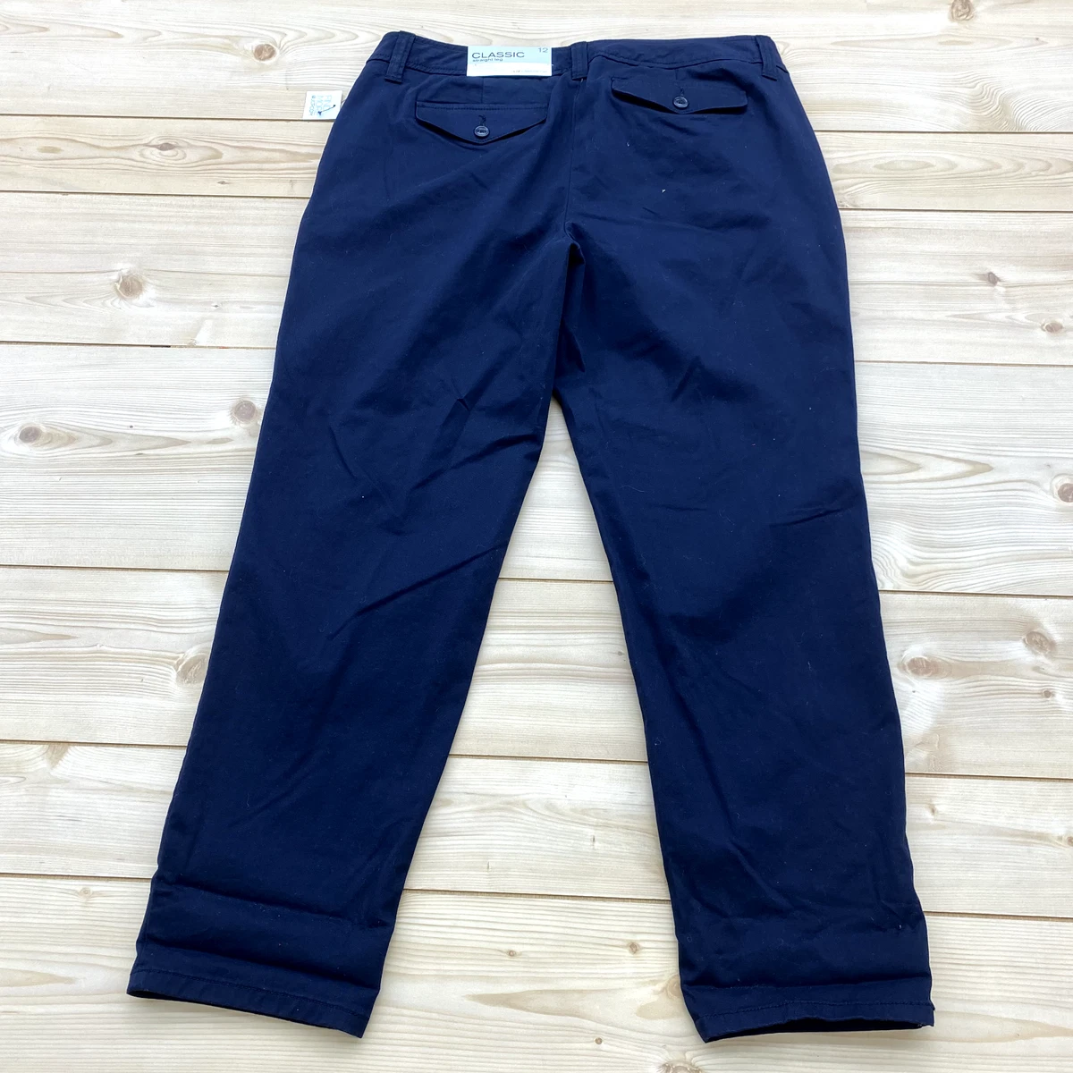 New With Tag Liz Claiborne Black Classic Straight Leg Pants Women