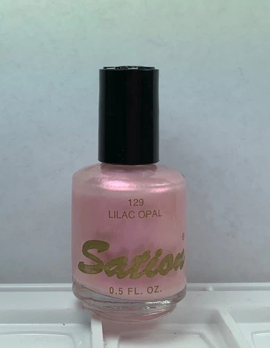 Original SATION Nail Lacquer LILAC OPAL #129  - 0.5oz Brand New (Cotton Candy)