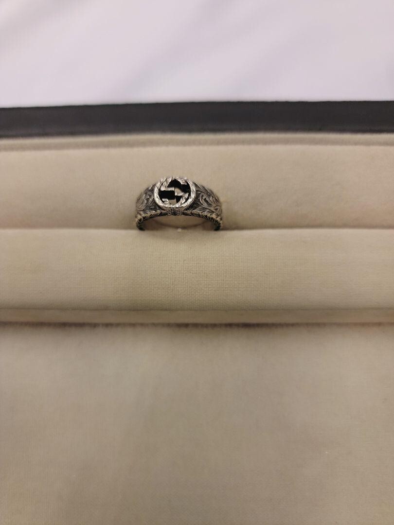 Gucci Interlocking G Arabesque Ring Silver925 (JP… - image 2