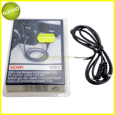 Flash Sync Cable Extension Male/Female 1 Meter Rowi. Sync Extender 1m.