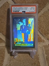 1992 DC Cosmic Cards Superman Clark Kent Lois Lane DCH1 Hologram Holo PSA 6