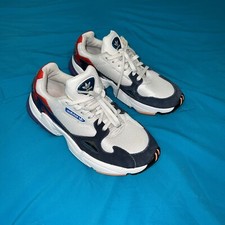 Adidas Originals Falcon Crystal White/Collegiate Navy Women's Size 6.5 US