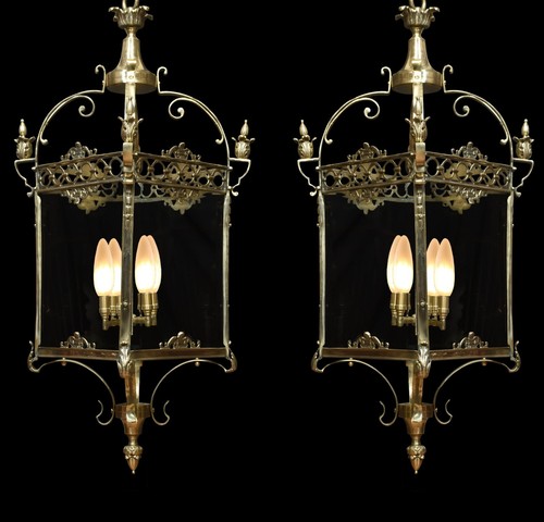 Large Pair of 18th-Century Style Hall Lanterns | Timeless Elegance - 第 1/8 張圖片