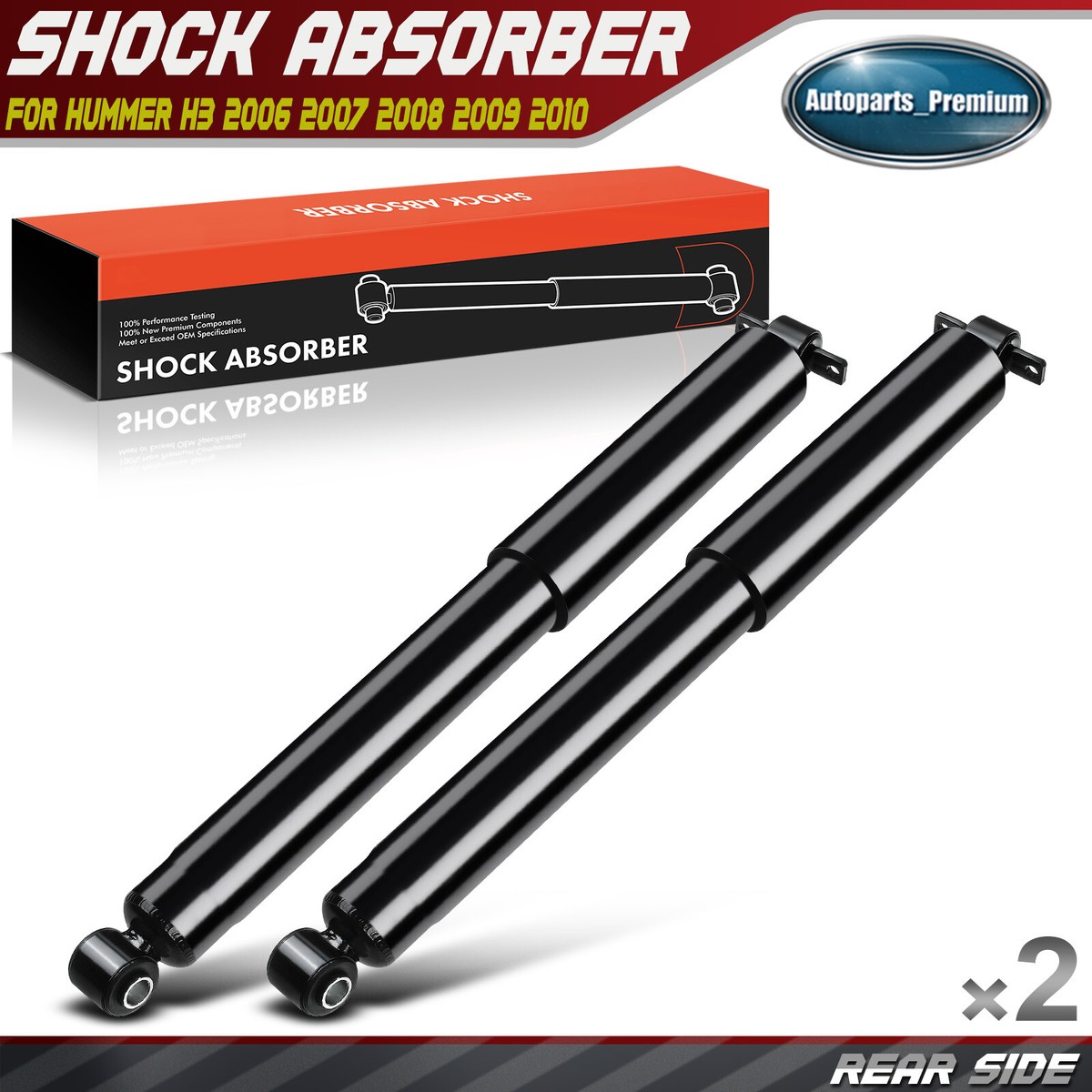 2006-2010 Hummer H3 Rear Left & Right Shock Absorber Assembly for