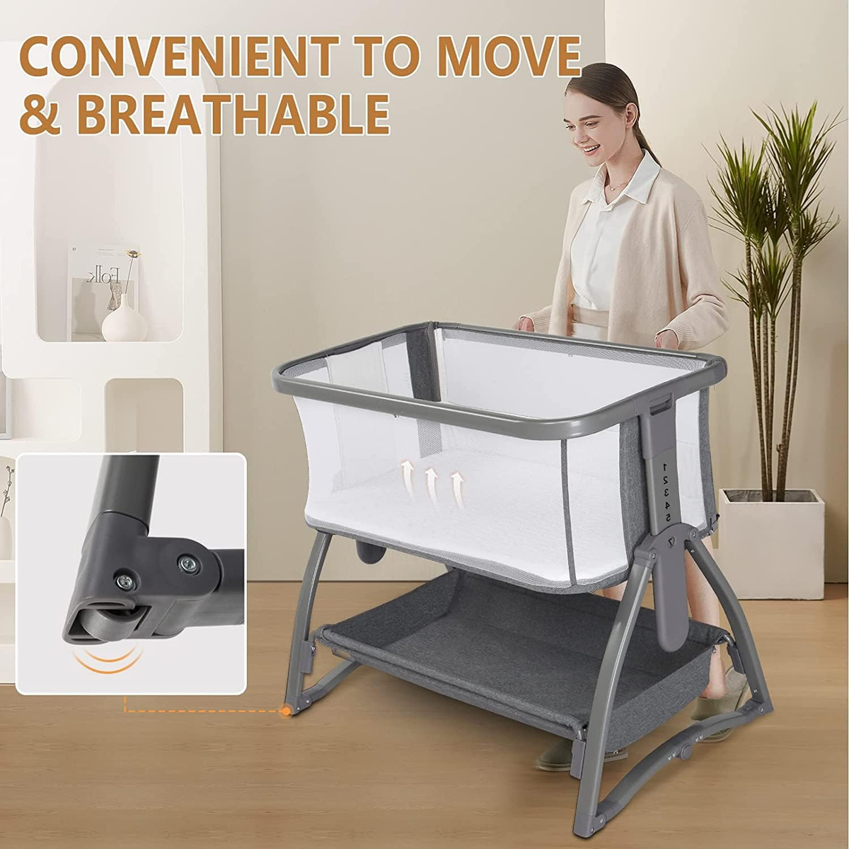 Culla Dondolo X Neonato Lettino Per Bambini HUOLE In Culla Neonato