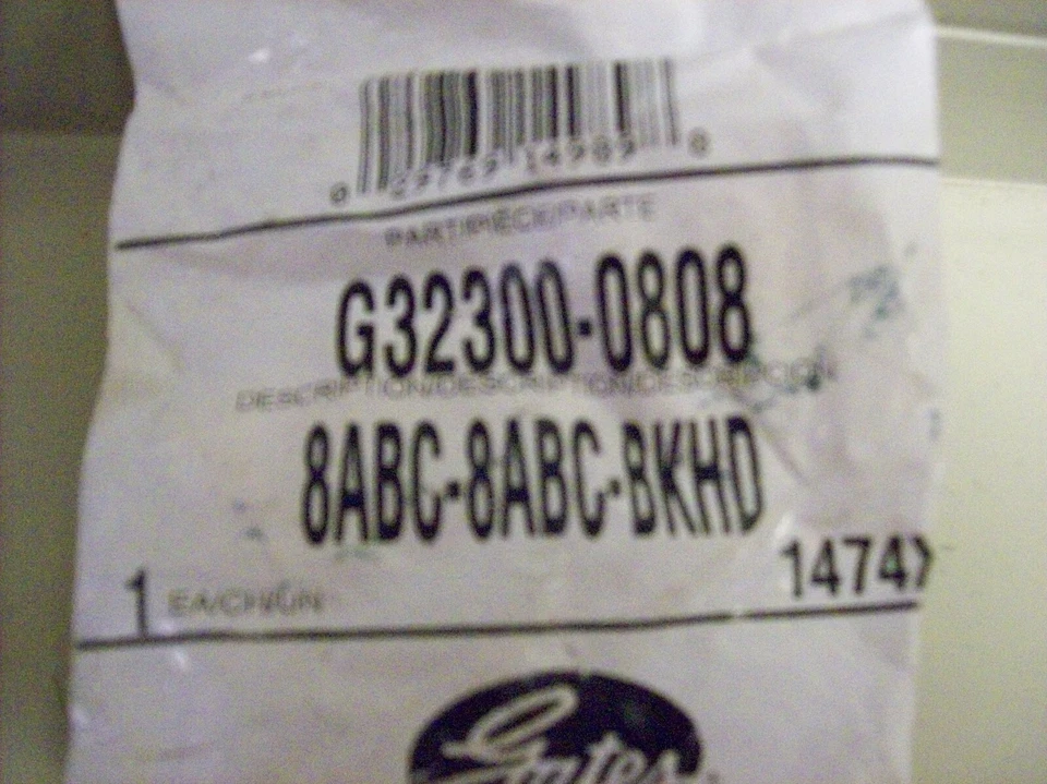 an) Gates Air Line Fitting G32300-0808 8ABC-8ABC-BKHD Foto 2 de 2