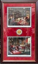 ALABAMA FOOTBALL DANIEL MOORE CRIMSON LEGACY CONTINUES DOUBLE FRAMED PRINTS VERT