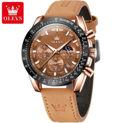 Armbanduhr Olevs Quarzuhr Herren Analog Chronograph Datum 