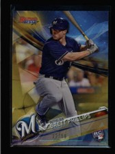 BRETT PHILLIPS 2017 BOWMAN'S BEST #22 ROOKIE GOLD REFRACTOR #22/50 AZ3092