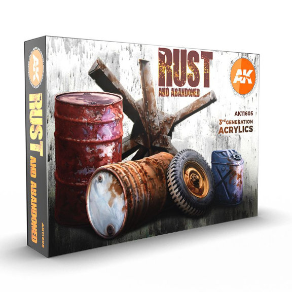Thumbnail - Ak Interactive Rust And Abandoned Paint Set Farben 3rd Gen Acrylics