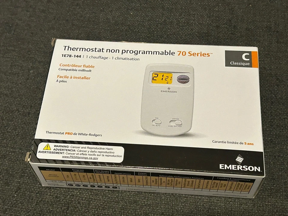 Termostato solo calor no programable serie 70 Emerson 1E78-140 NUEVO Foto 2 de 4