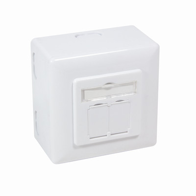 BIGtec CAT.6 Gigabit Netzwerkdose Unterputz + Aufputz CAT 6 Netzwerk Dose 2 Port