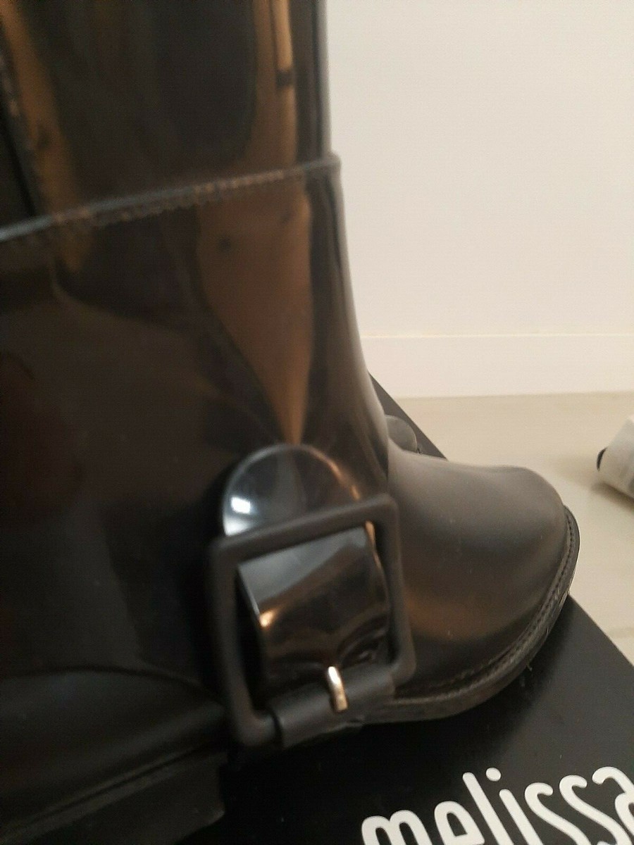 Bottes Cavalières (riding Boots) Melissa En Gomme - Taille Unique, Talon Moyen, Neuf Avec Boîte D'origine
