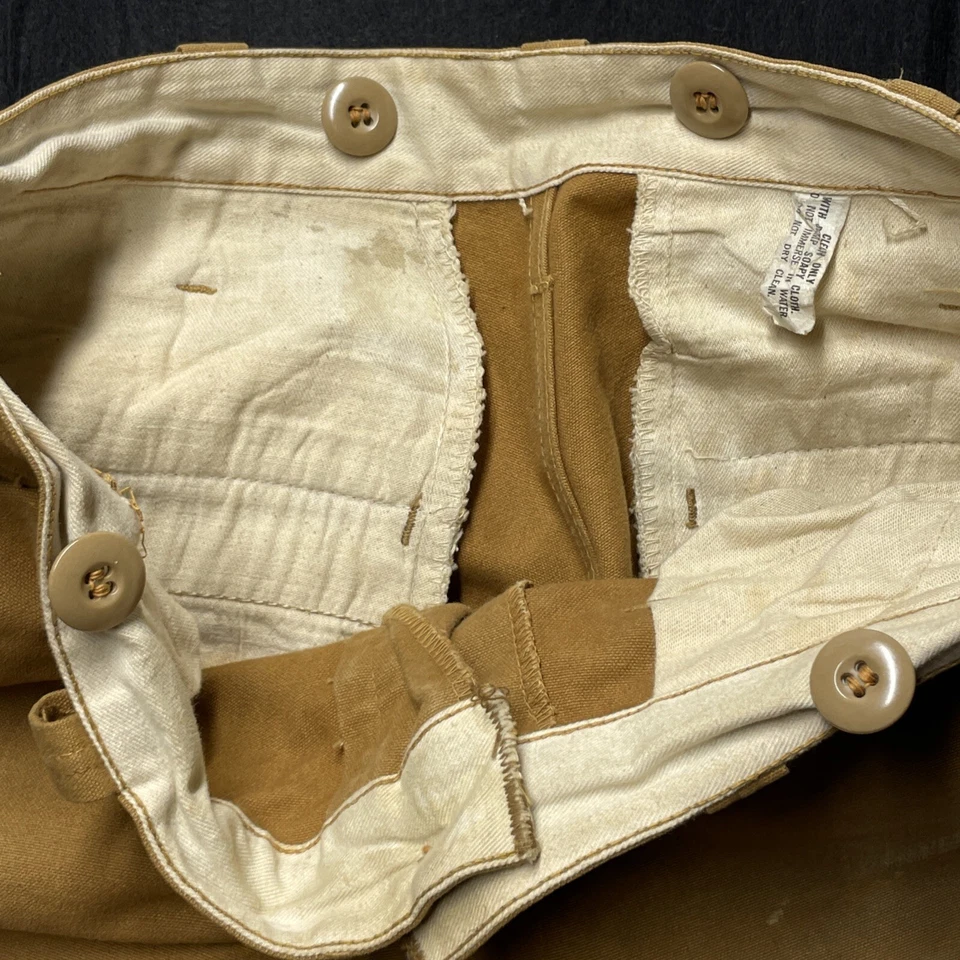 Pantalones de caza vintage Saf T Bak para hombre a prueba de brezo EE. UU. cuero doble rodillas tostado Foto 3 de 4
