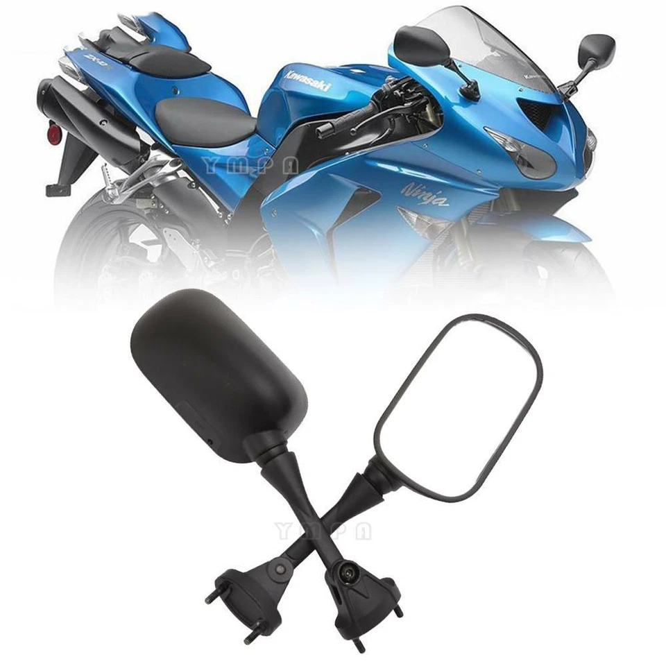 Espejos retrovisores de motocicleta para Kawasaki Ninja ZX6R ZX-6R 2005-2008 2006 2007 Foto 4 de 4