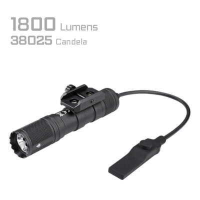 Acebeam G15 Rail-Mounted LED Flashlight 1800 Lumens USB-C Rechargeable Battery