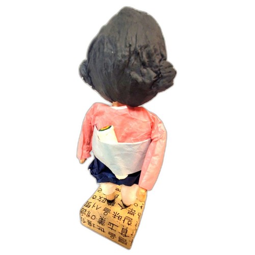 Korean Paper Mache Doll Traditional Asian Peasant Woman Girl Papier-Mâché Craft - Picture 4 of 5