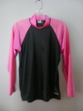 Aeroskin Cal Rash Guard L Top Scuba Water Sports Made in USA Pink  Black Ladies