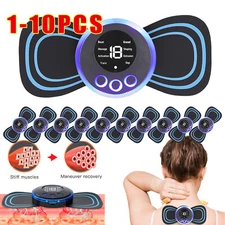 LCD EMS Neck Massage Electric Massager Cervical Patch Pulse Muscle Stimulator