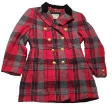 Vintage Mondi Tartan Plaid Jacket Red And Black Women's Coat