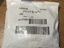 Fastenal® Spring Pin 1/4" x 1-1/4" Plain Finish Steel Slotted Qty 100