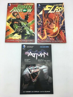 Batman: Death of the Family,  The Flash: Move Forward, Green Arrow: Midas Touch