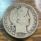 1911 Barber Half Dollar Nice Original Very Good CHN