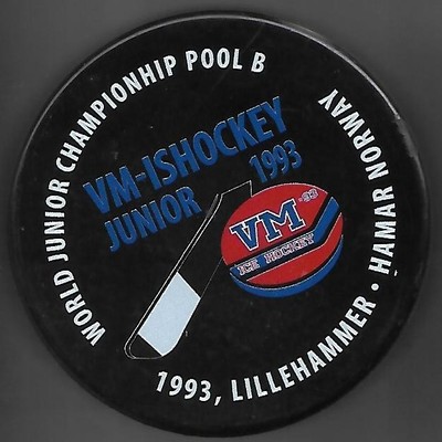Eishockey Puck  U20 WM 1993 NORWEGEN  LILLEHAMMER+ HAMAR       DEL NHL