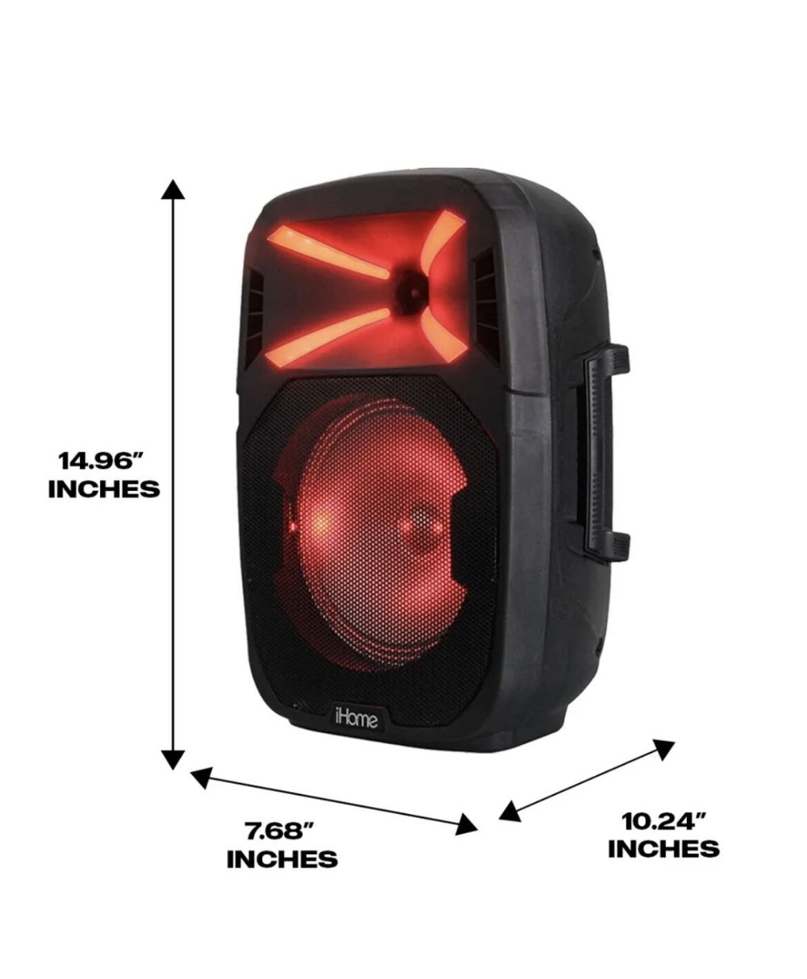 iHome Wireless Bluetooth Portable 8" Inch 100W Watts Light Party