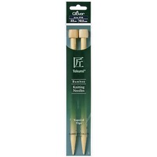 Clover Knitting Pins: Single-Ended: Takumi Bamboo: 23cm x 10.00mm 3