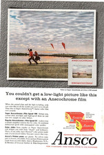 1958 Print Ad Ansco Advanced Photo Products Anscochrome Film Low Light P...