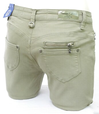 Freeman T Wear Woman Jeans Alexa Slim High Waist Khaki Clear Magic Color 25873