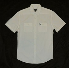 US Polo ASSN Patch Pocket Pony Short Sleeves Classic Summer Beach Dress Shirt S