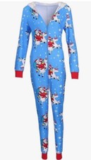 NUEVO * Para Mujer Feo Navidad Una Pieza Pijama Santa Unicornio Conjunto DISFRAZ XL