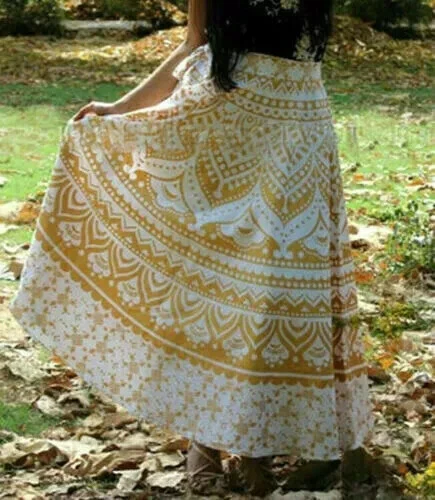 handmade Wrap skirt Indian cotton skirts mandala wrap skirt long wrap around