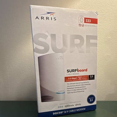 ARRIS SURFboard S33 DOCSIS 3.1 Cable Modem 3.5Gbps 2.5GbE 2-Port Unopened!