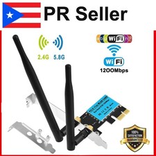 WiFi 1200Mbps Desktop PCIe Adapter 2.4G/5G Dual Band AX210 802.11AX PCI-E Card