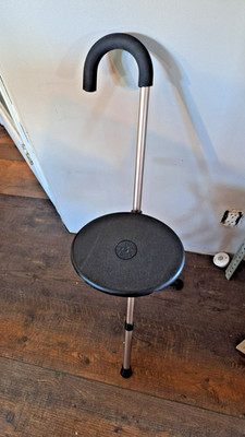 Lightweight Aluminum Walking Cane with Folding Seat