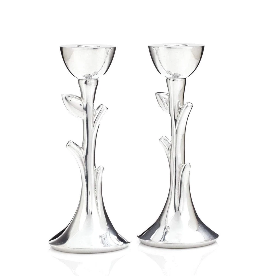 Candelabros de sábado Nambé Tree of Life - Candelabros escultóricos de 8 pulgadas, E... Foto 4 de 4