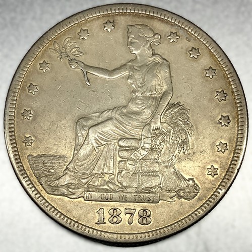 1878 S United States Trade Silver Dollar $1 Xf Extra Fine US Coin - 3929