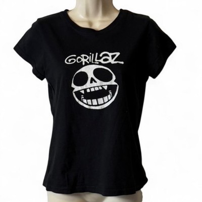 Rare Y2K US Made Black Graphic Gorillaz Tee, Women's Size L