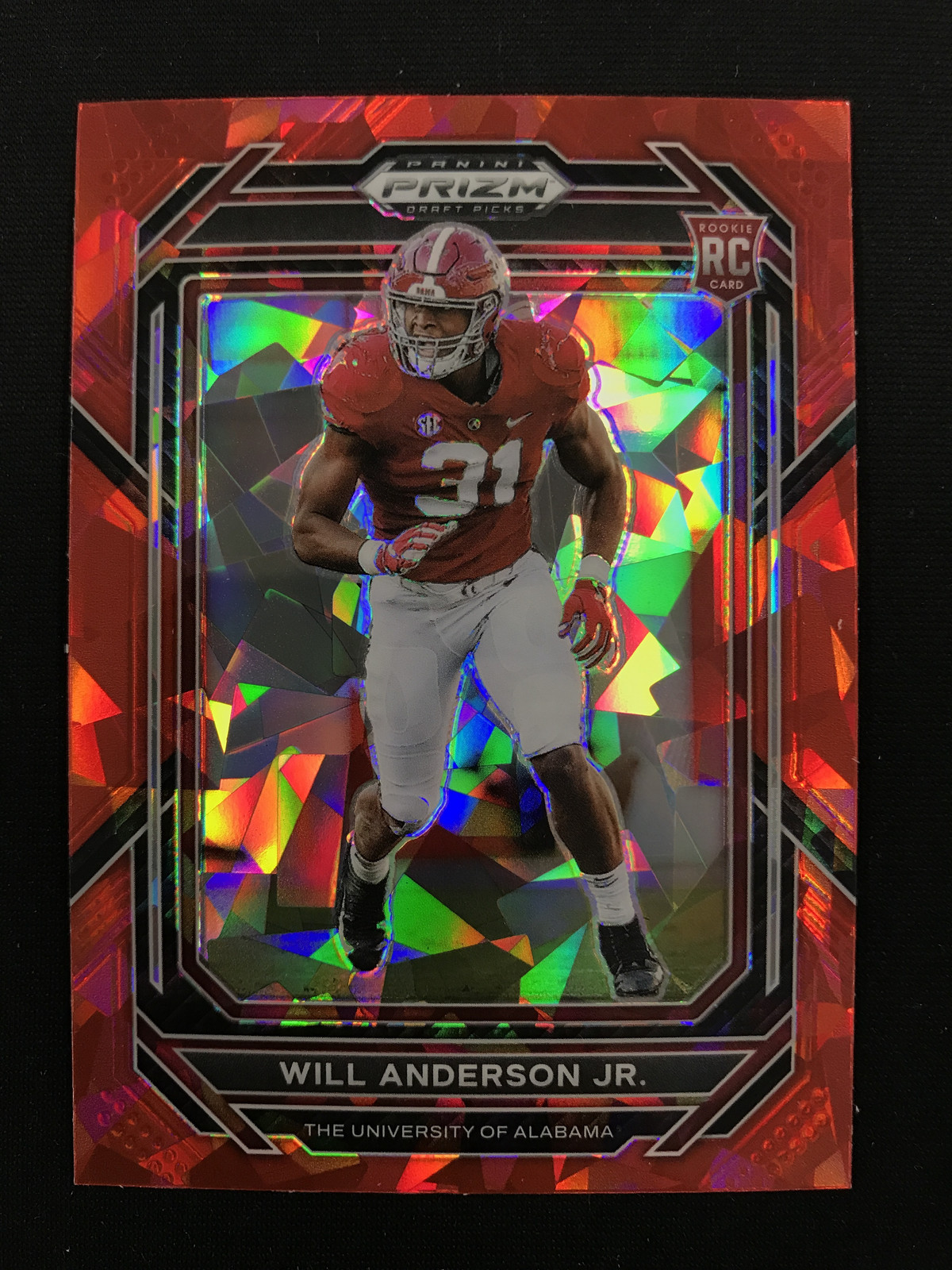 2023 Panini Prizm Draft Picks #162 Will Anderson Jr. Alabama Red Ice RC