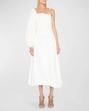 Elegant Ulla Johnson Fiorella Asymetrial Midi Dress - Size 6