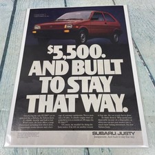 1987 Subaru Justy Car Vintage Print Adposter Pinup Promo Art Magazine Page 1987 Subaru Justy Car Vintage Print Adposter Pinup Promo Art Magazine Page