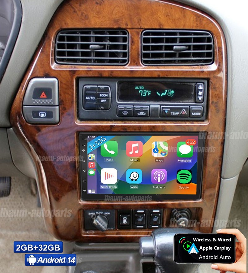 Android 14 Apple Carplay For 1997 1998 1999 2000 INFINITI QX4 GPS Stereo Radio